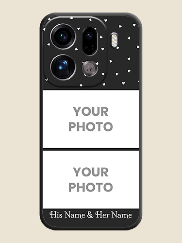 Custom Miniature Love Symbols with Name On Space Black Custom Soft Matte Mobile Back Cover - Oppo Find X9 Pro 5G - alternate view