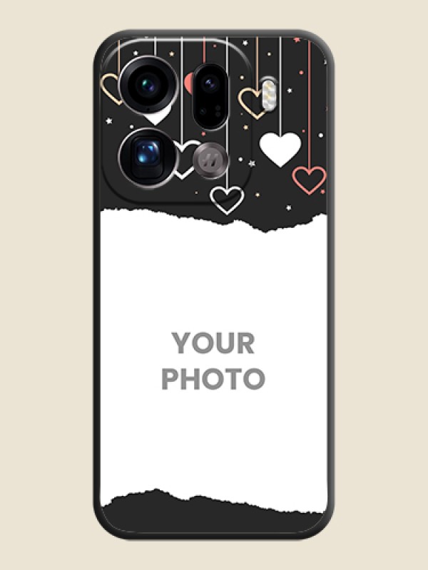 Custom Love Hangings with Splash Wave Picture On Space Black Custom Soft Matte Mobile Back Cover - Oppo Find X9 Pro 5G - alternate view