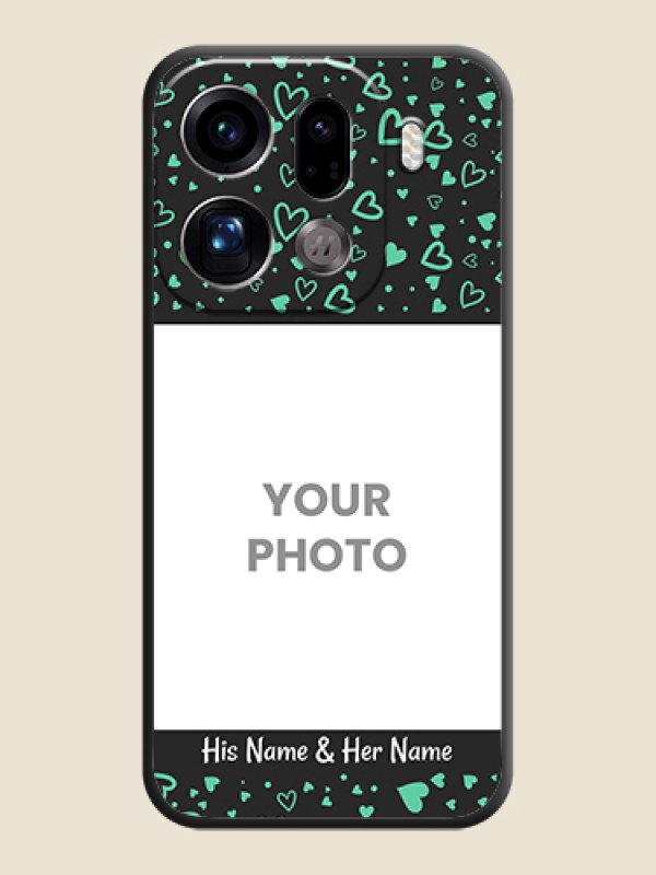 Custom Sea Green Indefinite Love Pattern on Photo On Space Black Custom Soft Matte Mobile Back Cover - Oppo Find X9 Pro 5G - alternate view
