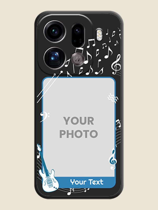 Custom Musical Theme Design with Text on Photo On Space Black Custom Soft Matte Mobile Back Cover - Oppo Find X9 Pro 5G - alternate view
