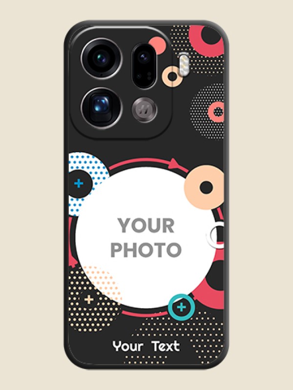 Custom Multicoloured Round Image On Space Black Custom Soft Matte Mobile Back Cover - Oppo Find X9 Pro 5G - alternate view