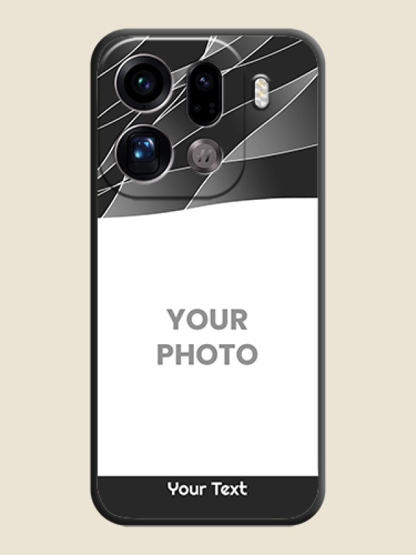 Custom Mixed Wave Lines on Photo On Space Black Custom Soft Matte Mobile Back Cover - Oppo Find X9 Pro 5G - alternate view