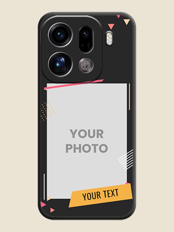 Custom Photo Frame with Triangle Small Dots on Photo On Space Black Custom Soft Matte Mobile Back Cover - Oppo Find X9 Pro 5G - alternate view