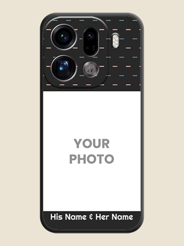 Custom Line Pattern Design with Text On Space Black Custom Soft Matte Mobile Back Cover - Oppo Find X9 Pro 5G - alternate view