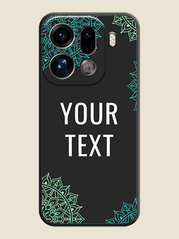 Custom Your Name with Floral Design On Space Black Custom Soft Matte Mobile Back Cover - Oppo Find X9 Pro 5G - alternate view