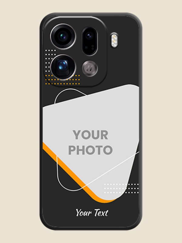 Custom Yellow Triangle on Photo On Space Black Custom Soft Matte Mobile Back Cover - Oppo Find X9 Pro 5G - alternate view