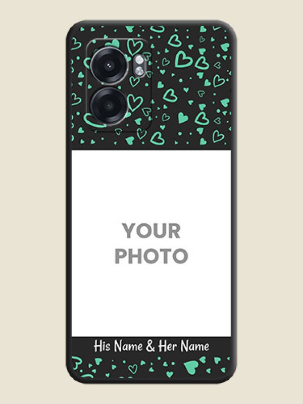 Custom Sea Green Indefinite Love Pattern on Photo on Space Black Soft Matte Mobile Cover - Oppo K10 5G - alternate view