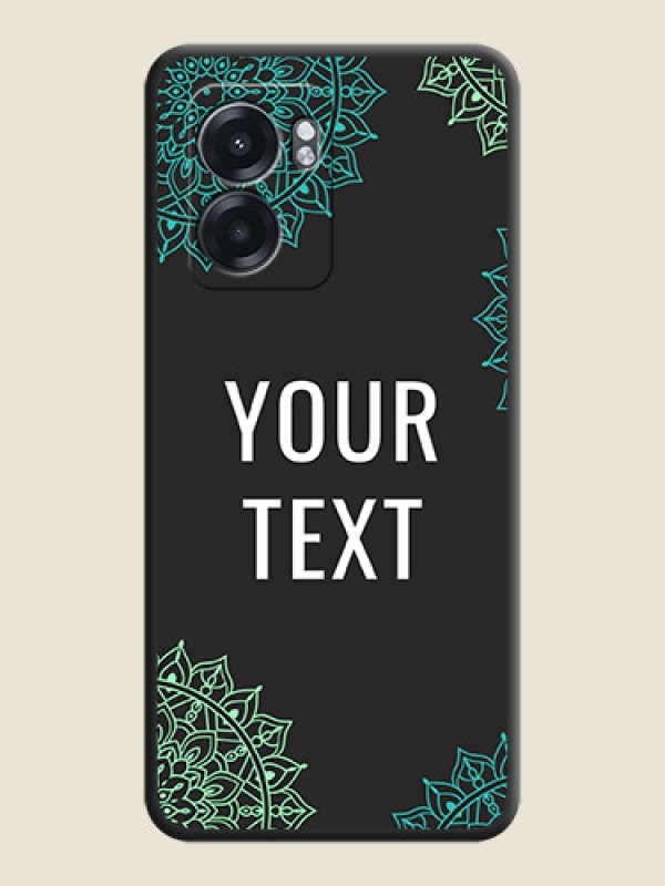 Custom Your Name with Floral Design on Space Black Custom Soft Matte Back Cover - Oppo K10 5G - alternate view