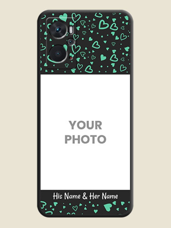 Custom Sea Green Indefinite Love Pattern on Photo on Space Black Soft Matte Mobile Cover - Oppo K10 - alternate view