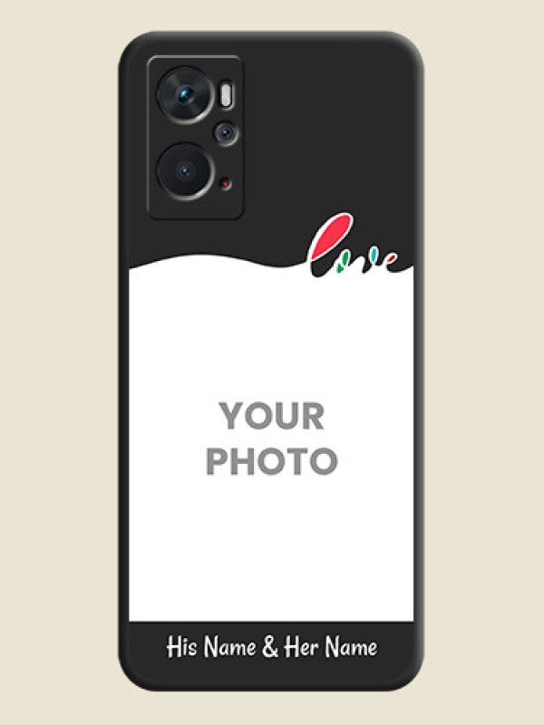 Custom Fall in Love Pattern with Picture on Photo on Space Black Soft Matte Mobile Case - Oppo K10 - alternate view