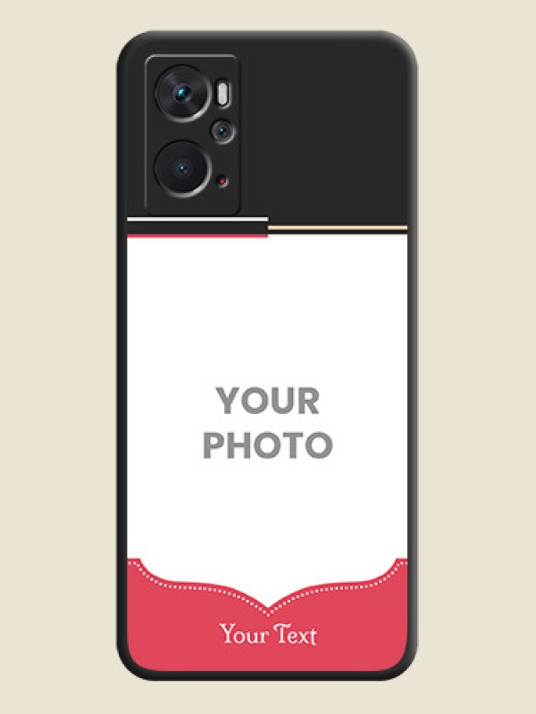Custom Classic Plain Design with Name on Photo on Space Black Soft Matte Phone Cover - Oppo K10 - alternate view