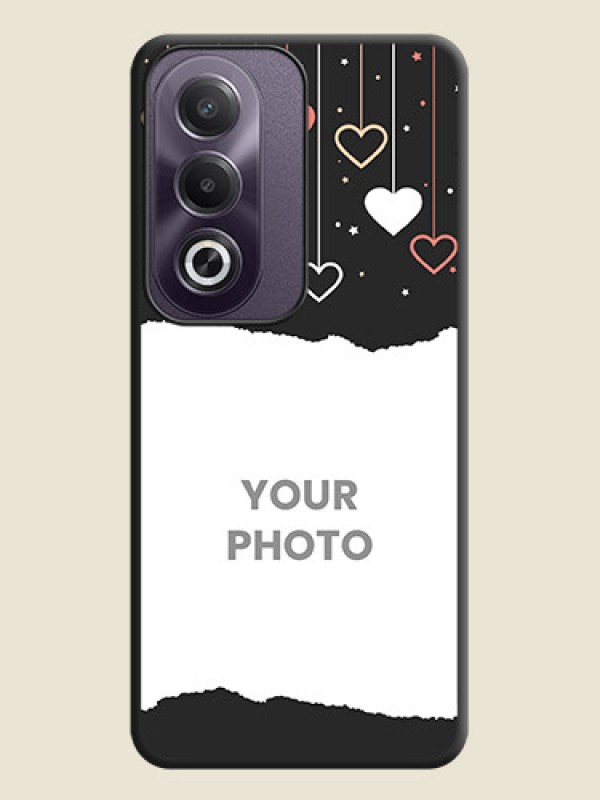 Custom Love Hangings with Splash Wave Picture On Space Black Custom Soft Matte Mobile Back Cover - Oppo K12x 5G - alternate view