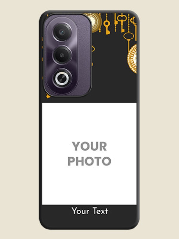 Custom Decorative Design with Text On Space Black Custom Soft Matte Mobile Back Cover - Oppo K12x 5G - alternate view