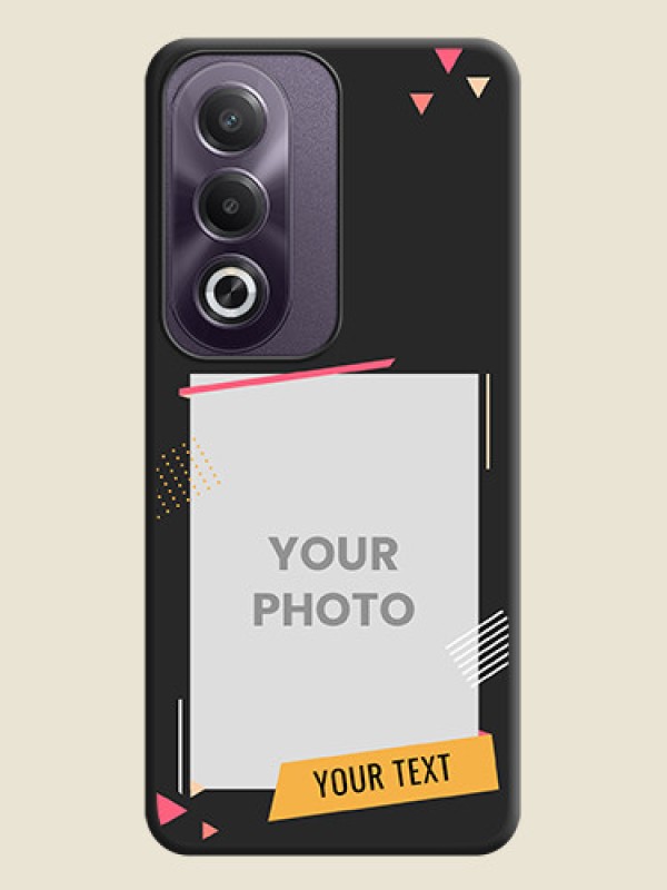 Custom Photo Frame with Triangle Small Dots on Photo On Space Black Custom Soft Matte Mobile Back Cover - Oppo K12x 5G - alternate view