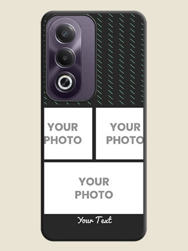 Custom Cross Dotted Pattern with 2 Image Holder On Space Black Custom Soft Matte Mobile Back Cover - Oppo K12x 5G - alternate view