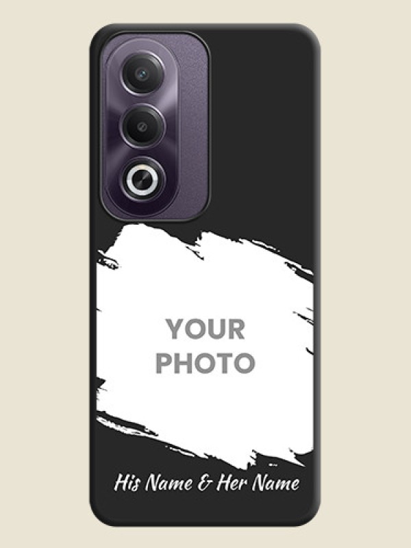 Custom Grunge Brush Strokes on Photo On Space Black Custom Soft Matte Mobile Back Cover - Oppo K12x 5G - alternate view