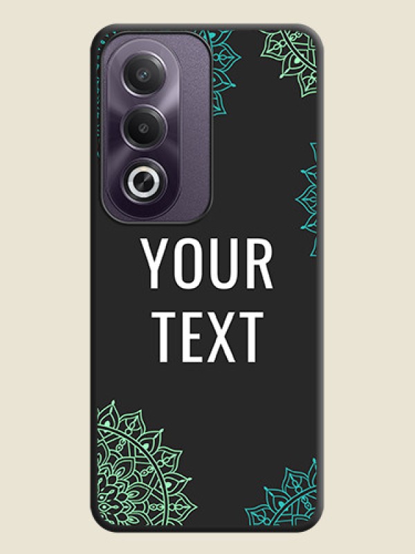Custom Your Name with Floral Design On Space Black Custom Soft Matte Mobile Back Cover - Oppo K12x 5G - alternate view