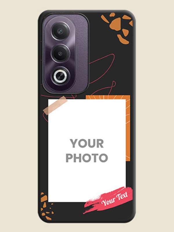 Custom Orange Photo Frame On Space Black Custom Soft Matte Mobile Back Cover - Oppo K12x 5G - alternate view