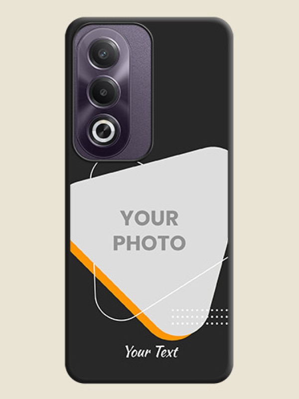 Custom Yellow Triangle on Photo On Space Black Custom Soft Matte Mobile Back Cover - Oppo K12x 5G - alternate view