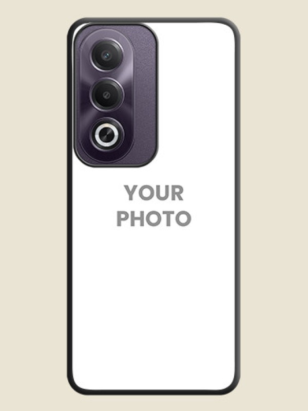 Custom Full Single Pic Upload On Space Black Custom Soft Matte Mobile Back Cover - Oppo K12x 5G - alternate view