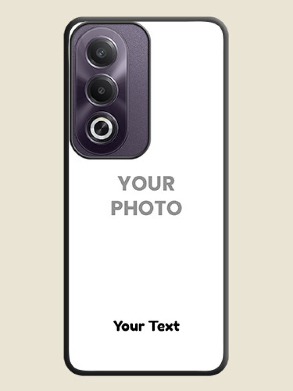 Custom Full Single Pic Upload With Text On Space Black Custom Soft Matte Mobile Back Cover - Oppo K12x 5G - alternate view