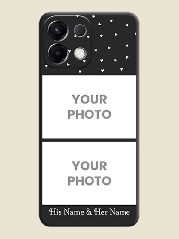 Custom Miniature Love Symbols with Name On Space Black Custom Soft Matte Mobile Back Cover - Oppo K13 5G - alternate view