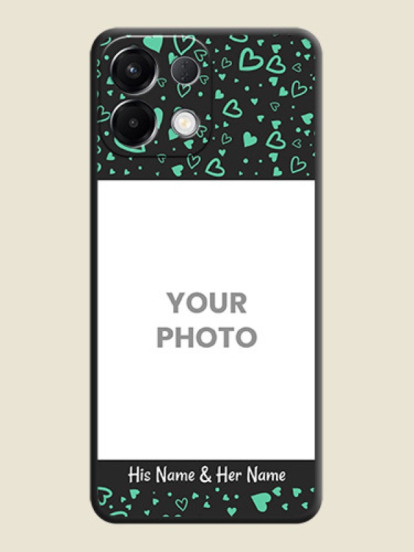 Custom Sea Green Indefinite Love Pattern on Photo On Space Black Custom Soft Matte Mobile Back Cover - Oppo K13 5G - alternate view