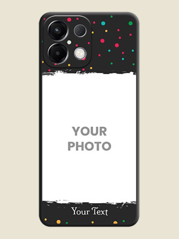 Custom Multicolor Dotted Pattern with Text On Space Black Custom Soft Matte Mobile Back Cover - Oppo K13 5G - alternate view