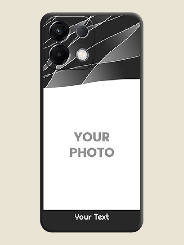 Custom Mixed Wave Lines on Photo On Space Black Custom Soft Matte Mobile Back Cover - Oppo K13 5G - alternate view