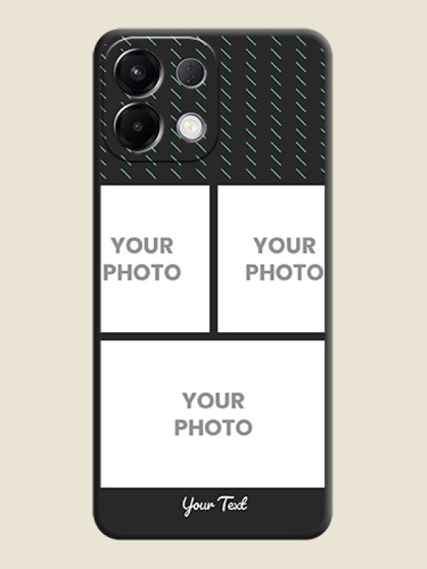 Custom Cross Dotted Pattern with 2 Image Holder On Space Black Custom Soft Matte Mobile Back Cover - Oppo K13 5G - alternate view