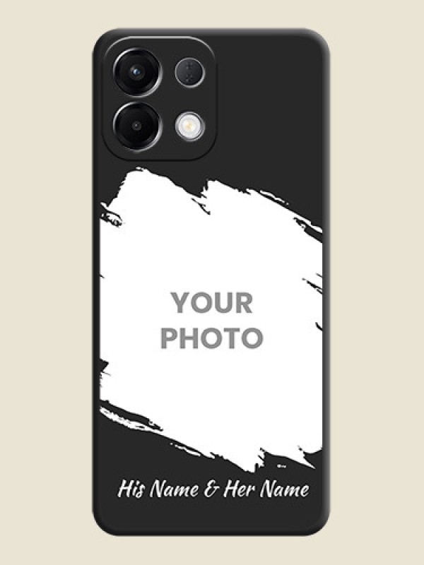 Custom Grunge Brush Strokes on Photo On Space Black Custom Soft Matte Mobile Back Cover - Oppo K13 5G - alternate view