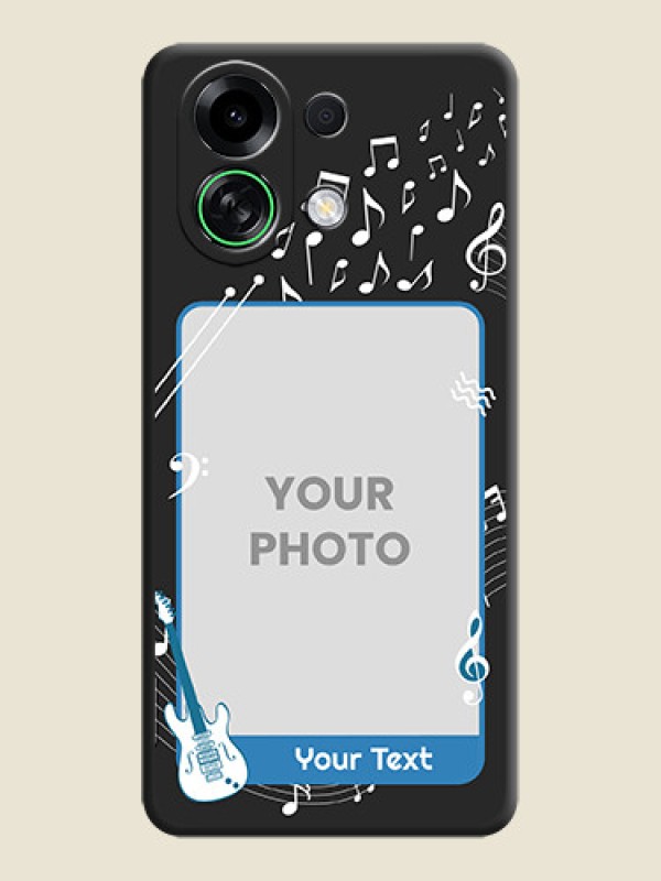 Custom Musical Theme Design with Text on Photo On Space Black Custom Soft Matte Mobile Back Cover - Oppo K13 Turbo 5G - alternate view