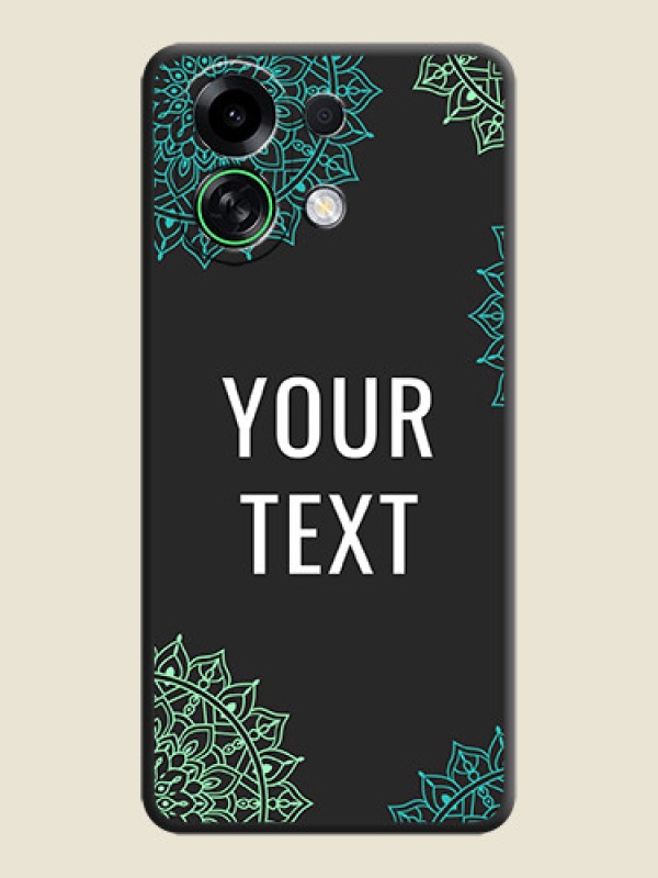 Custom Your Name with Floral Design On Space Black Custom Soft Matte Mobile Back Cover - Oppo K13 Turbo 5G - alternate view