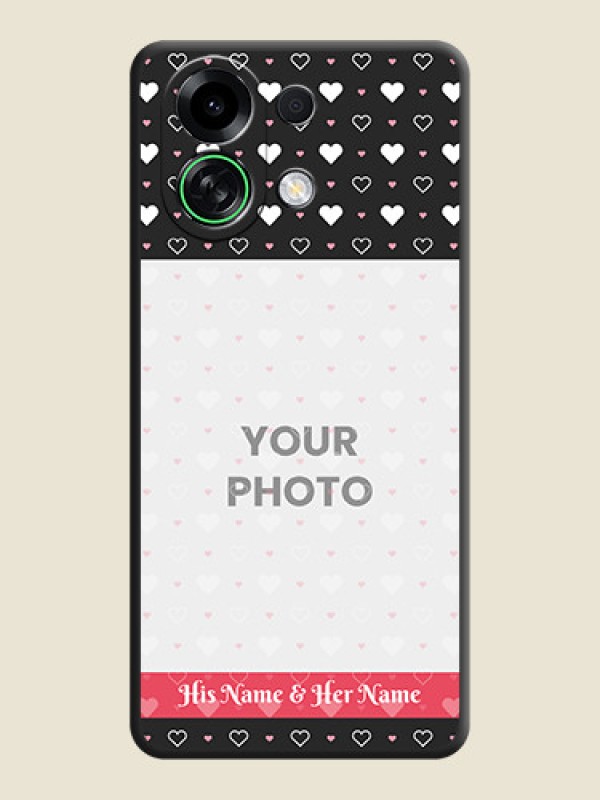 Custom White Color Love Symbols with Text Design on Photo On Space Black Custom Soft Matte Mobile Back Cover - Oppo K13 Turbo Pro 5G - alternate view