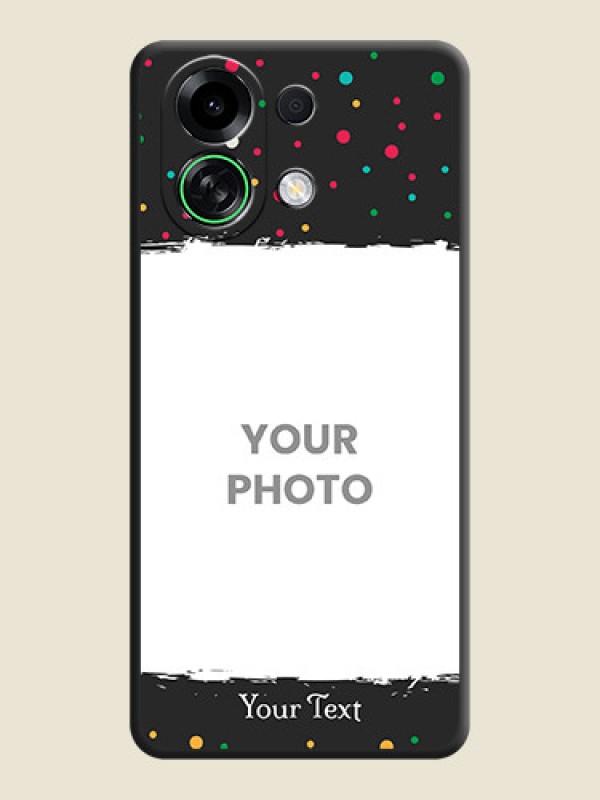 Custom Multicolor Dotted Pattern with Text On Space Black Custom Soft Matte Mobile Back Cover - Oppo K13 Turbo Pro 5G - alternate view