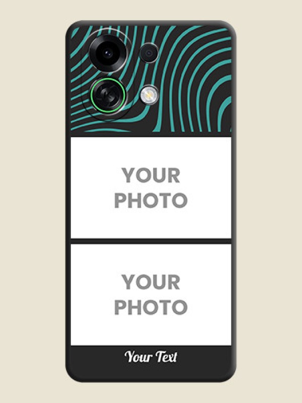 Custom Wave Pattern with 2 Image Holder On Space Black Custom Soft Matte Mobile Back Cover - Oppo K13 Turbo Pro 5G - alternate view