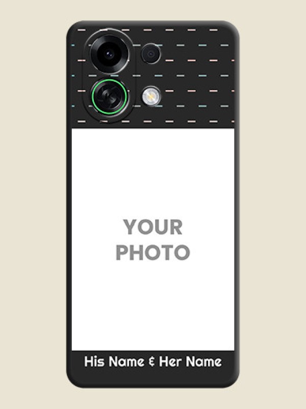 Custom Line Pattern Design with Text On Space Black Custom Soft Matte Mobile Back Cover - Oppo K13 Turbo Pro 5G - alternate view