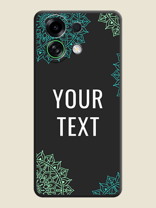 Custom Your Name with Floral Design On Space Black Custom Soft Matte Mobile Back Cover - Oppo K13 Turbo Pro 5G - alternate view