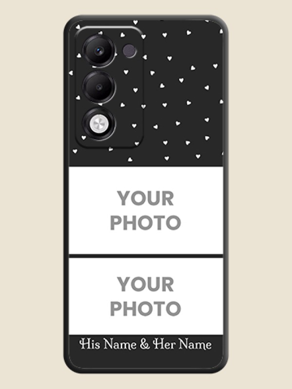 Custom Miniature Love Symbols with Name On Space Black Custom Soft Matte Mobile Back Cover - Oppo k13x 5G - alternate view