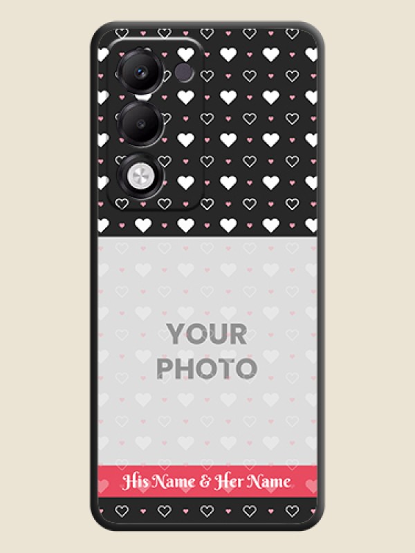 Custom White Color Love Symbols with Text Design on Photo On Space Black Custom Soft Matte Mobile Back Cover - Oppo k13x 5G - alternate view