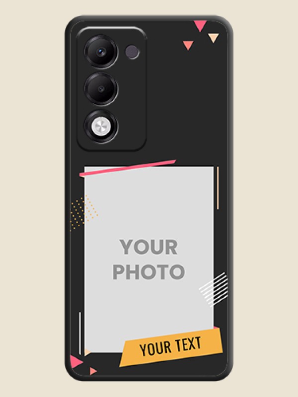 Custom Photo Frame with Triangle Small Dots on Photo On Space Black Custom Soft Matte Mobile Back Cover - Oppo k13x 5G - alternate view