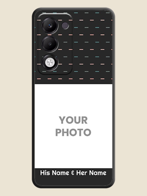 Custom Line Pattern Design with Text On Space Black Custom Soft Matte Mobile Back Cover - Oppo k13x 5G - alternate view