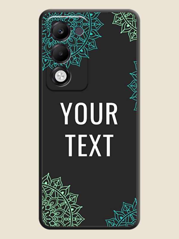 Custom Your Name with Floral Design On Space Black Custom Soft Matte Mobile Back Cover - Oppo k13x 5G - alternate view
