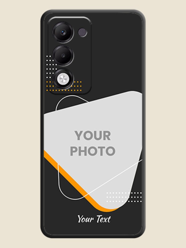 Custom Yellow Triangle on Photo On Space Black Custom Soft Matte Mobile Back Cover - Oppo k13x 5G - alternate view