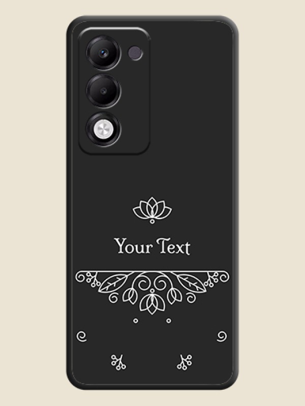 Custom Lotus Garden Custom Text On Space Black Custom Soft Matte Mobile Back Cover - Oppo k13x 5G - alternate view