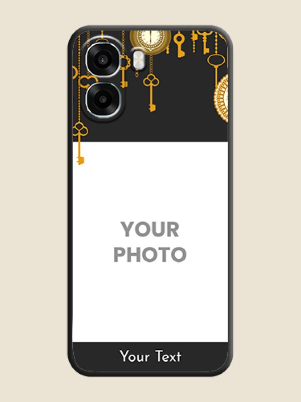 Custom Decorative Design with Text On Space Black Custom Soft Matte Mobile Back Cover - Oppo K14x 5G - alternate view