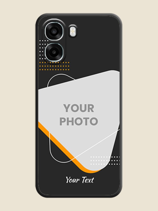 Custom Yellow Triangle on Photo On Space Black Custom Soft Matte Mobile Back Cover - Oppo K14x 5G - alternate view