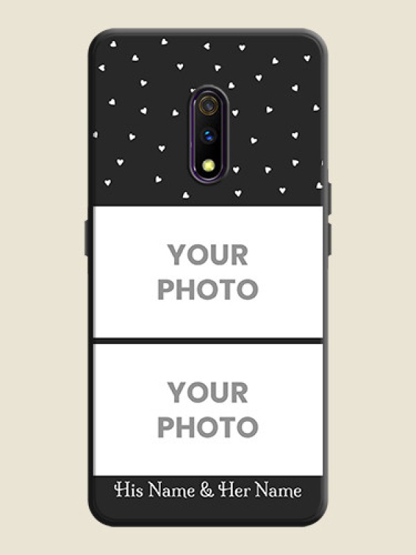 Custom Miniature Love Symbols with Name on Space Black Custom Soft Matte Back Cover - Oppo K3 - alternate view