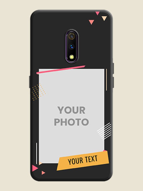 Custom Photo Frame with Triangle Small Dots on Photo on Space Black Soft Matte Back Cover - Oppo K3 - alternate view