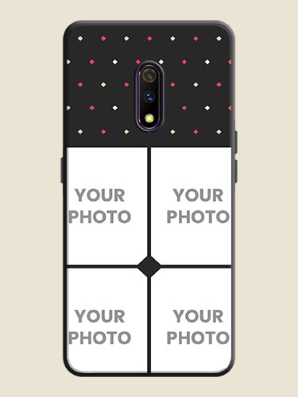Custom Multicolor Dotted Pattern with 4 Image Holder on Space Black Custom Soft Matte Phone Cases - Oppo K3 - alternate view
